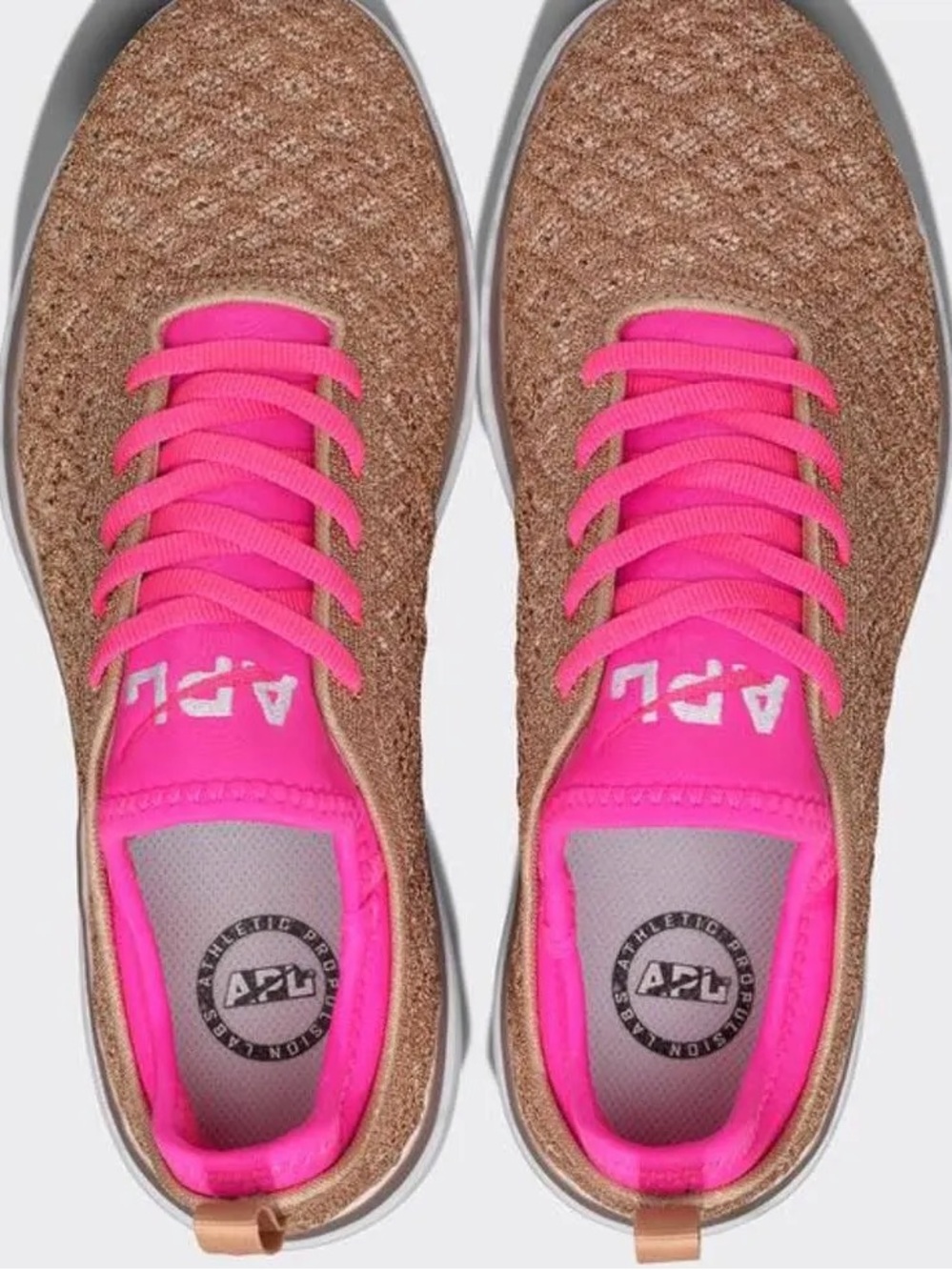 APL TechLoom Phantom Women's Pink & Gold Slip-On Sneaker size 8